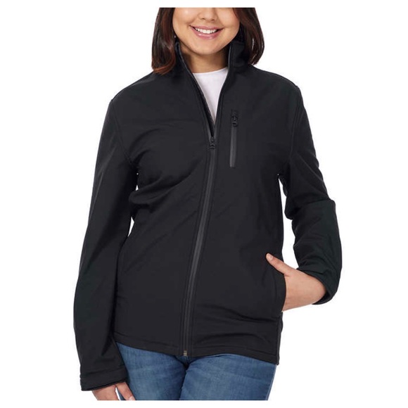Custom Logo Unisex Full Zip Softshell Jacket size Large/XLarge - Picture 4 of 9